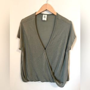 Free People - We The Free Green Wrapped Top